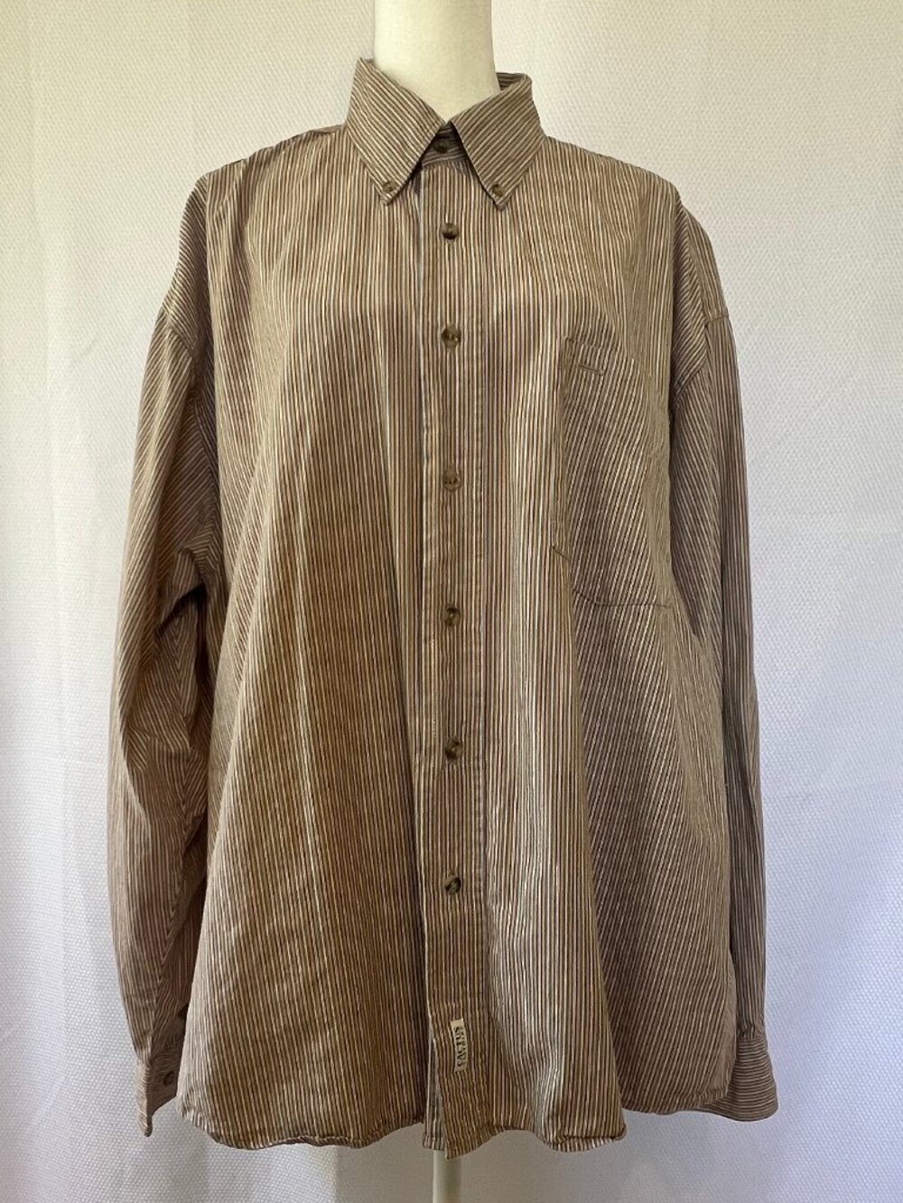 Vintage Cactus Clothing Men's Long-Sleeve Pin Striped Shirt